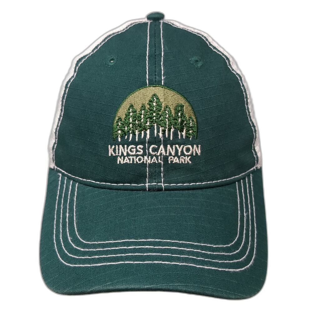 Prairie Mountain Kings Canyon National Park Trucker Hat Green One Size Mesh Cap